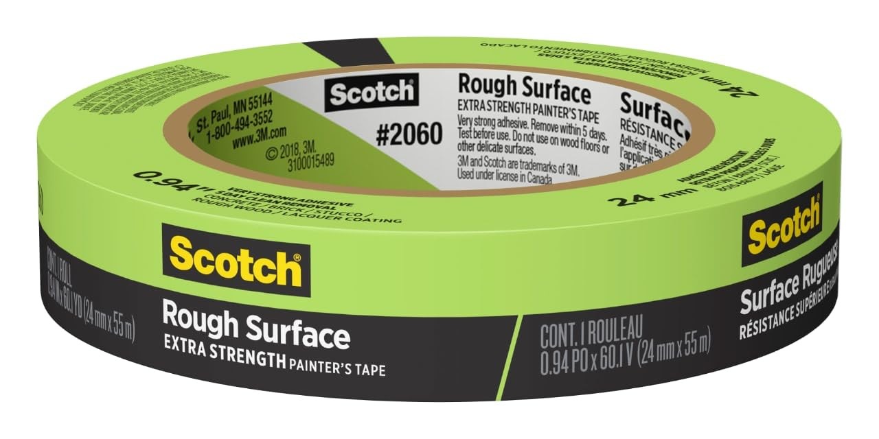 Scotch Green Painter’s Tape Extra Strength for Rough Surfaces 60 Yards