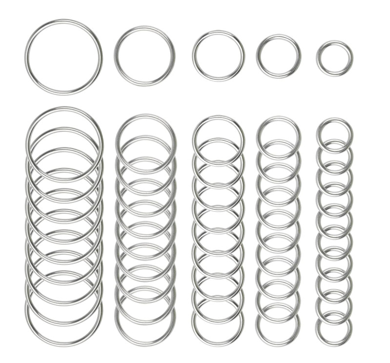 Stainless Steel Round Rings Heavy Duty Solid Metal O Ring Welded Smooth 15~150mm