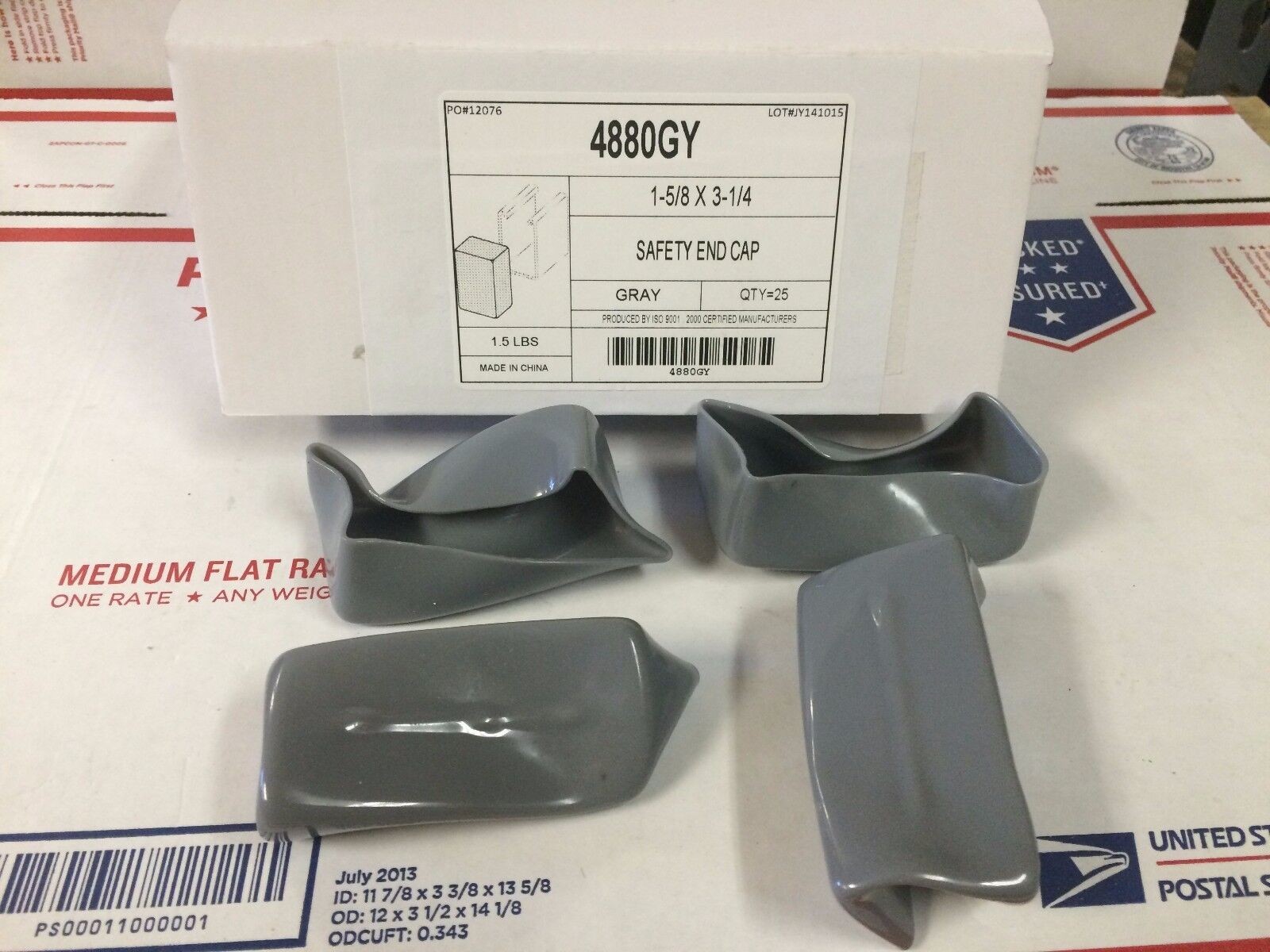 Quantity 50 3 1/4″ X 1 5/8″ Grey End Caps Unistrut Channel #4880GY P2860-50