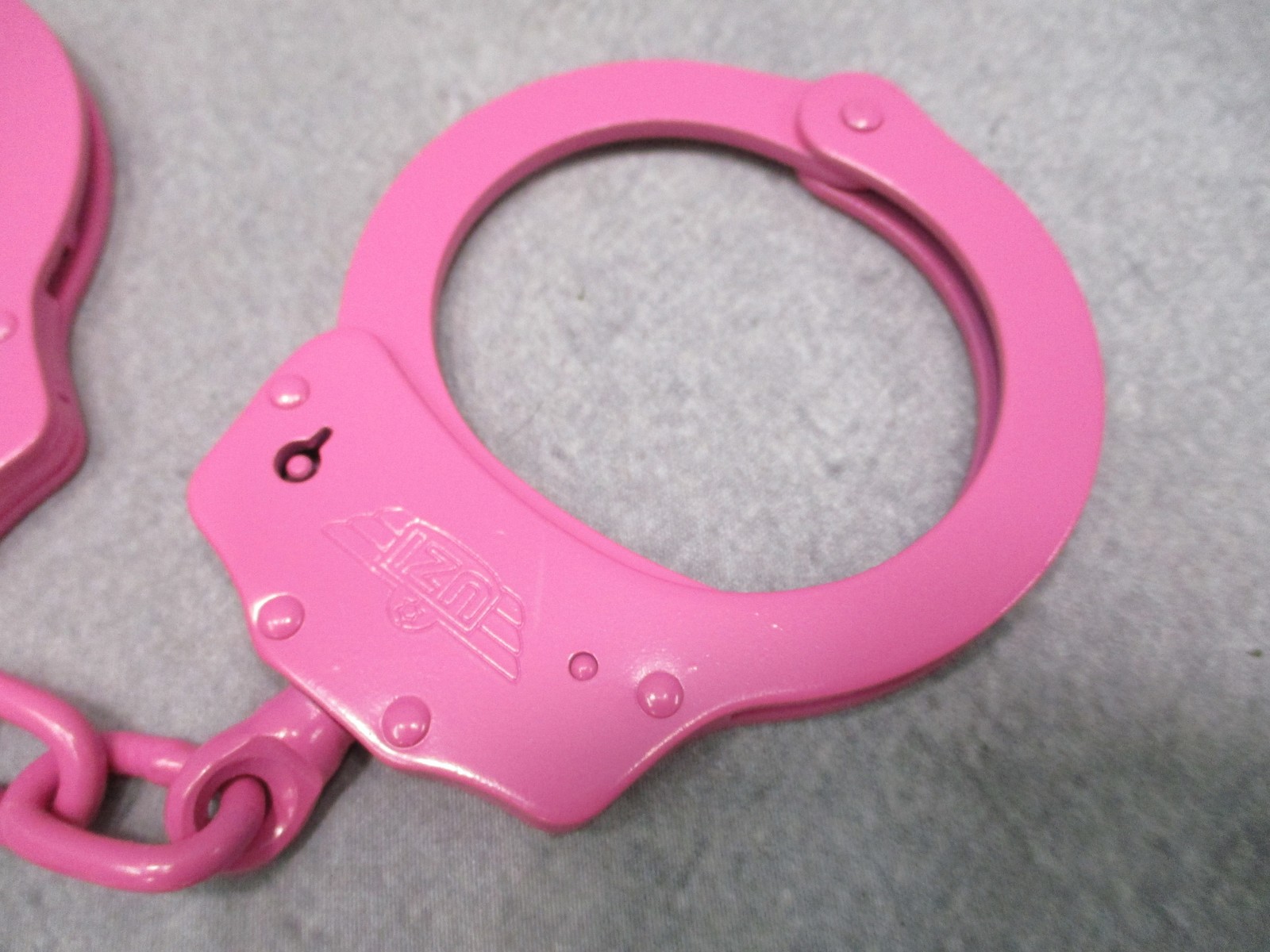 UZI Pink Plated Steel Handcuffs Double Lock with Two Keys New
