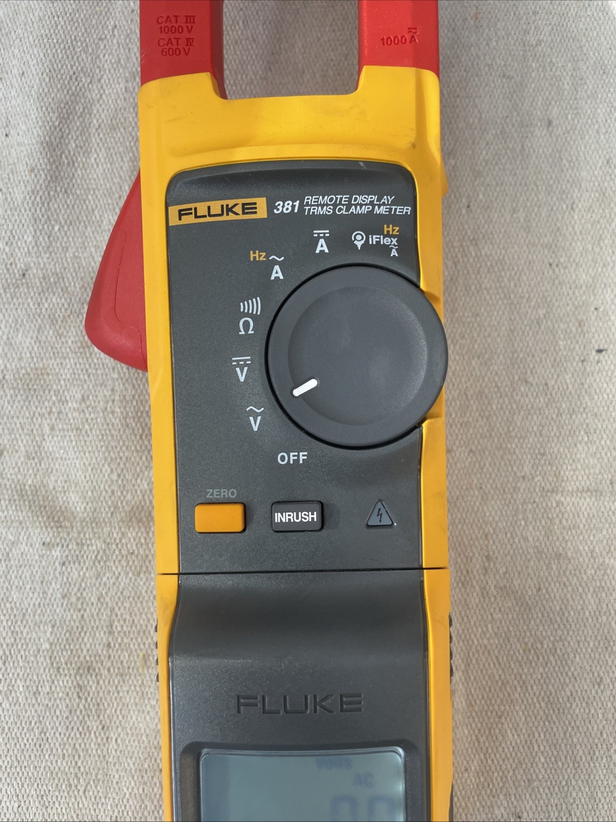 Fluke 381 Remote Display True RMS Clamp Meter Auto-Ranging Backlight 1000V 1000A