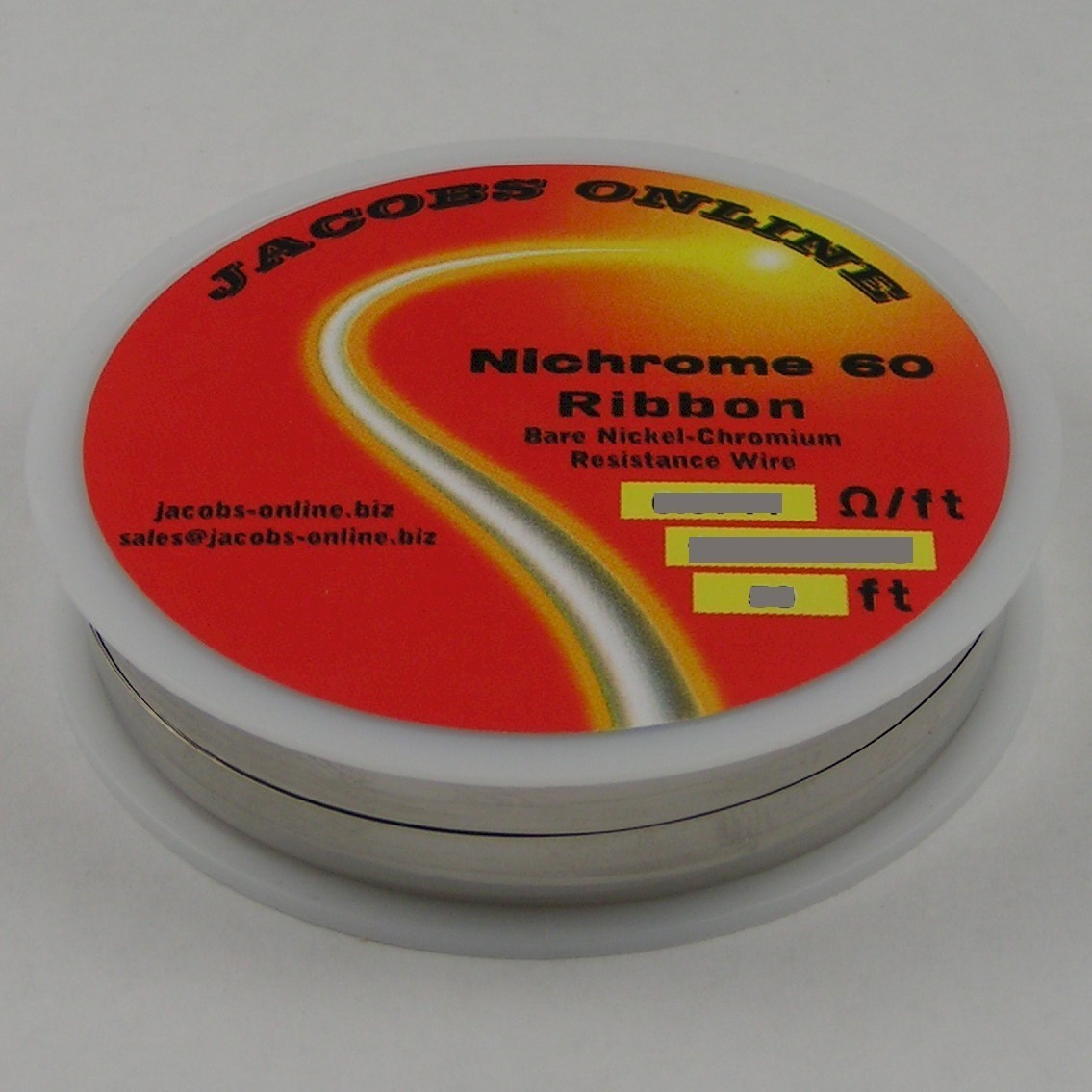 Nichrome 60 ribbon (flat) wire 1/16″ X 0.004″, 2.517 ohms/ft, 75 ft spool