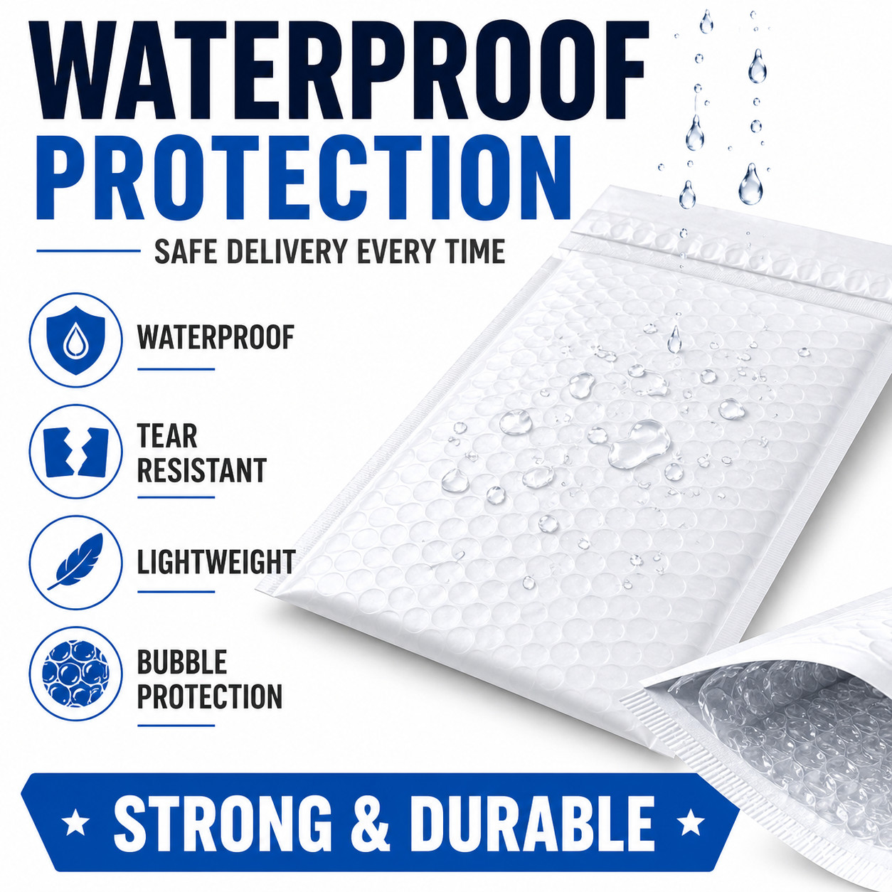 ANY SIZE POLY BUBBLE MAILERS SHIPPING MAILING PADDED BAGS ENVELOPES SELF SEAL