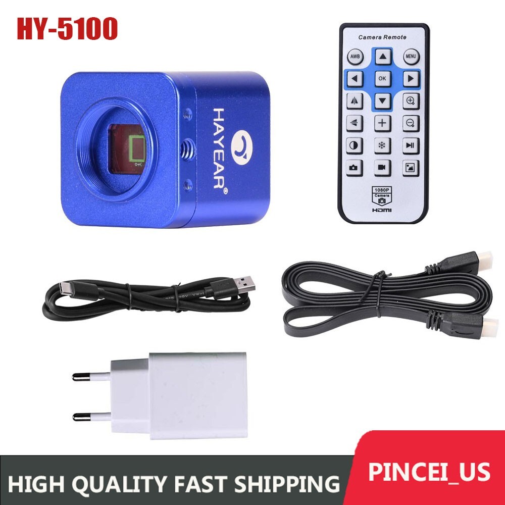 HY-5100 24MP Full HD 1080P 2K HDMI-compatible USB Microscope Camera for Repair