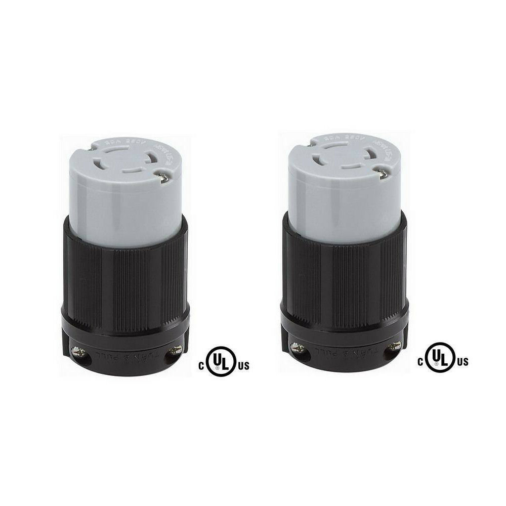 OCSParts L15-30R Locking Connector, Rated for 30A, 250V, cUL Listed (Pack of 2)