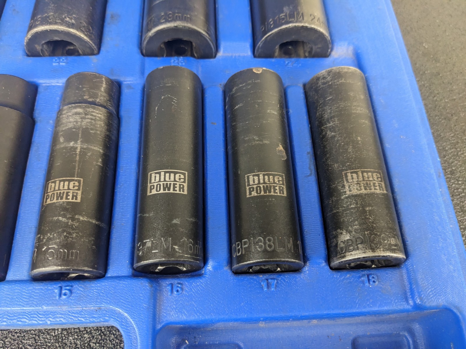 #bn387 Cornwell Tools CBPI3LM 15 Piece 1/2″ Drive Metric Deep Power Socket Set
