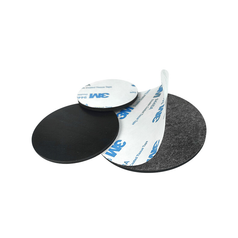 Black Round Self Adhesive Backing Silicone Rubber Non-slip flat Pads Protector