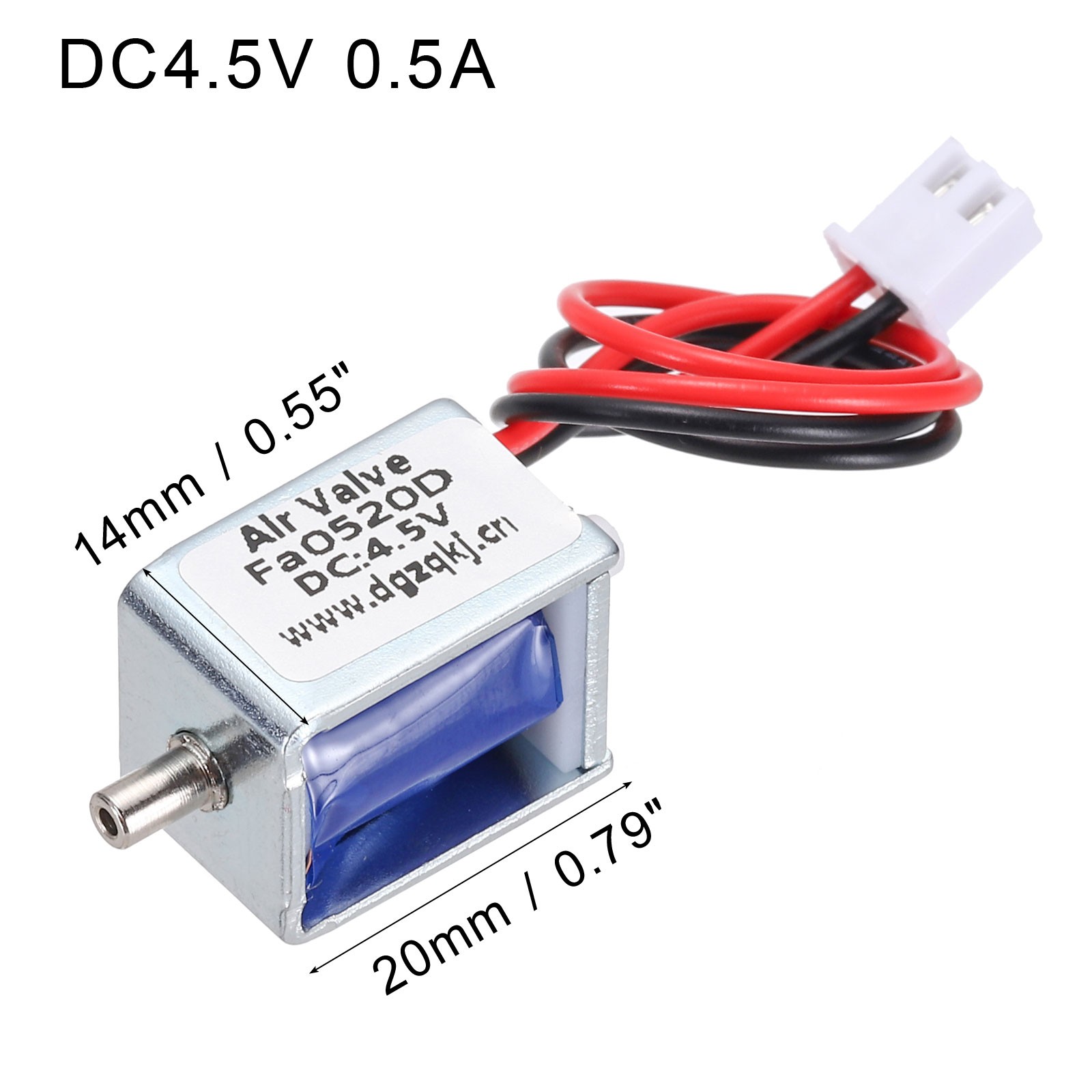 Miniature Solenoid Valve 2 Way Normally Closed DC4.5V 0.5A Air Solenoid Valve
