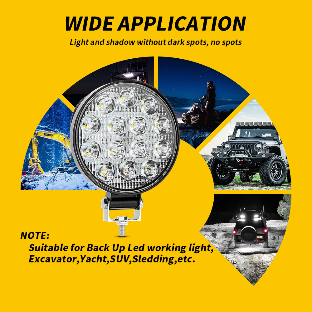 2X LED Tractor Work Lights Flood Light fit Truck,bulldozer,lawn mower,snowplow