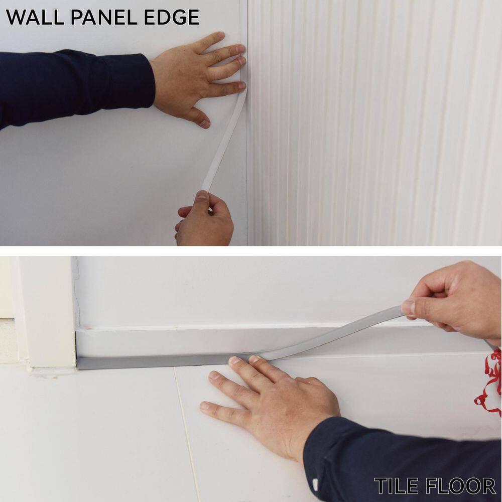 1/2 In. X 10 Ft. Black PVC inside Corner Self-Adhesive Flexible Caulk and Trim M