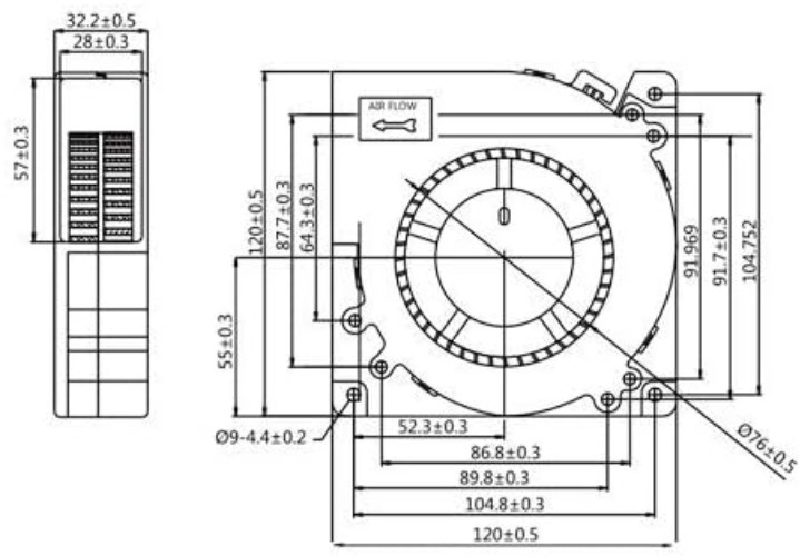 Versatile 120V Blower Fan – Perfect for Cooling Projects, 2200 RPM Power