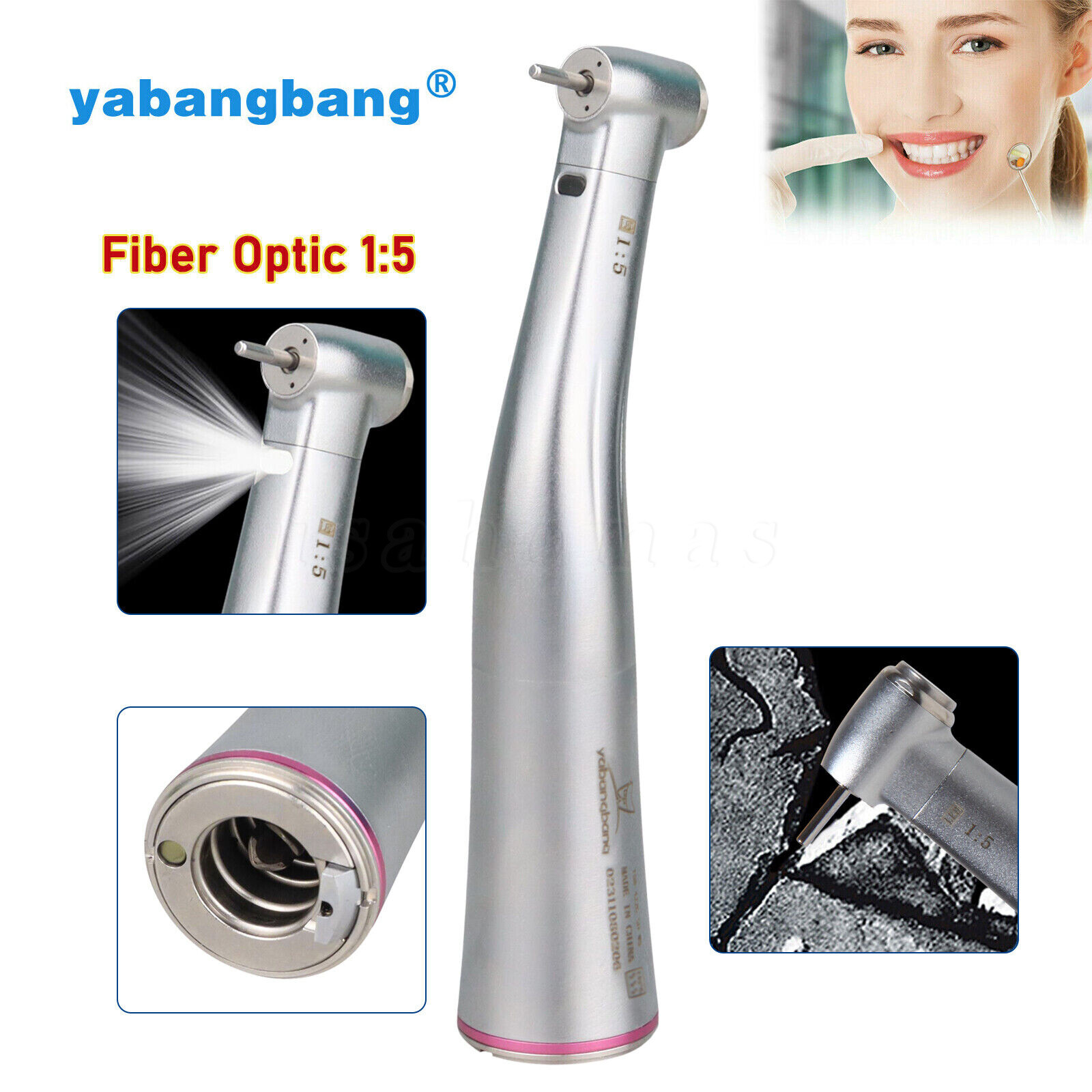 Woodpecker Style 1:5 Contra Angle LED Handpiece