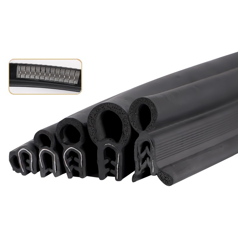 U Shape Seal Strip with Steel Insert EPDM Rubber Edge Trim for Cabinet/Machine