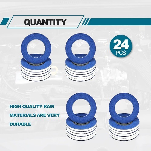 24PCS 12mm Aluminum Oil Drain Plug Crush Washer Gaskets, OEM: 90430-12031 90430-