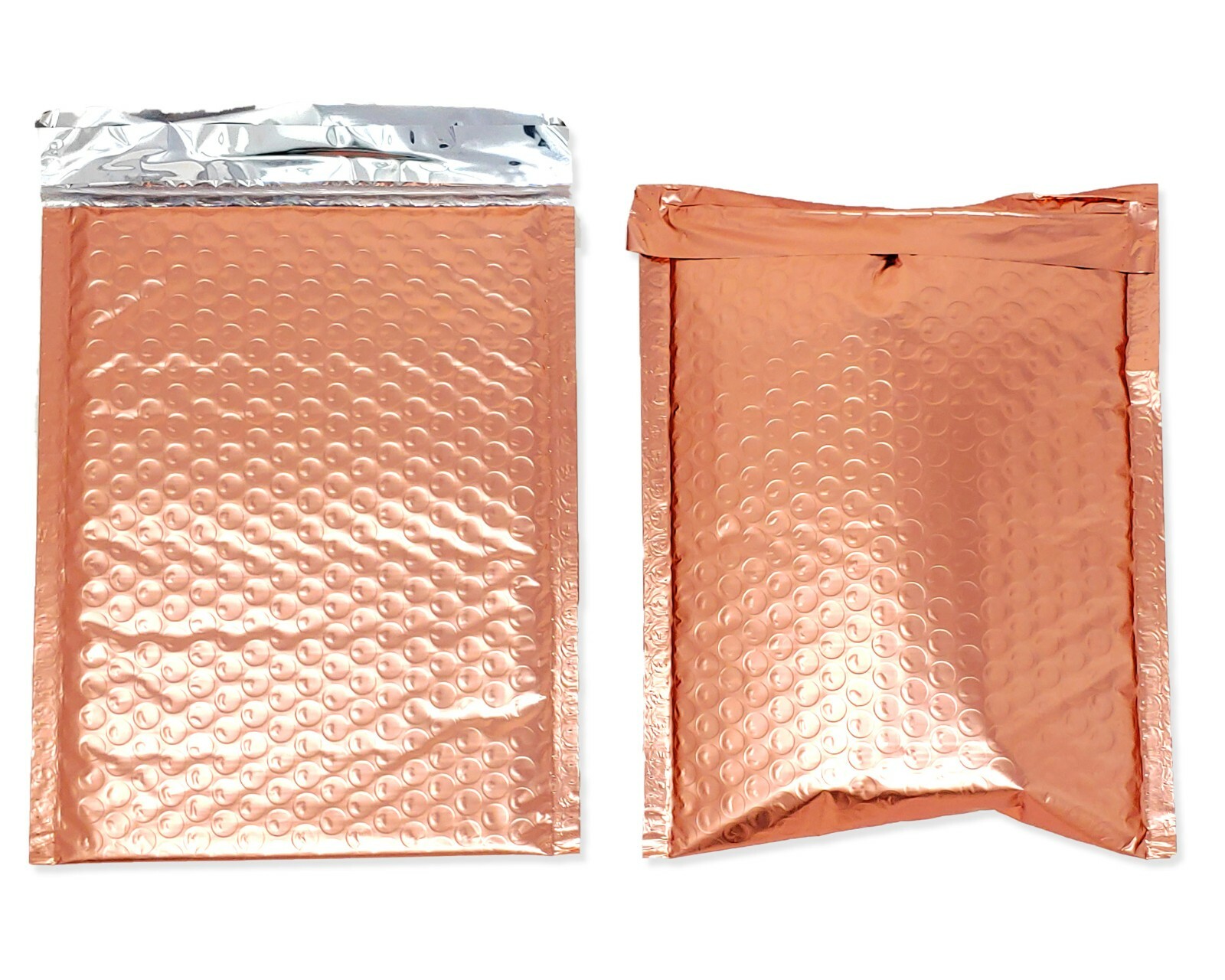 6×10, 4×8 Sunset Peach Glamour Metallic BUBBLE MAILERS Rose Gold Padded Envelope