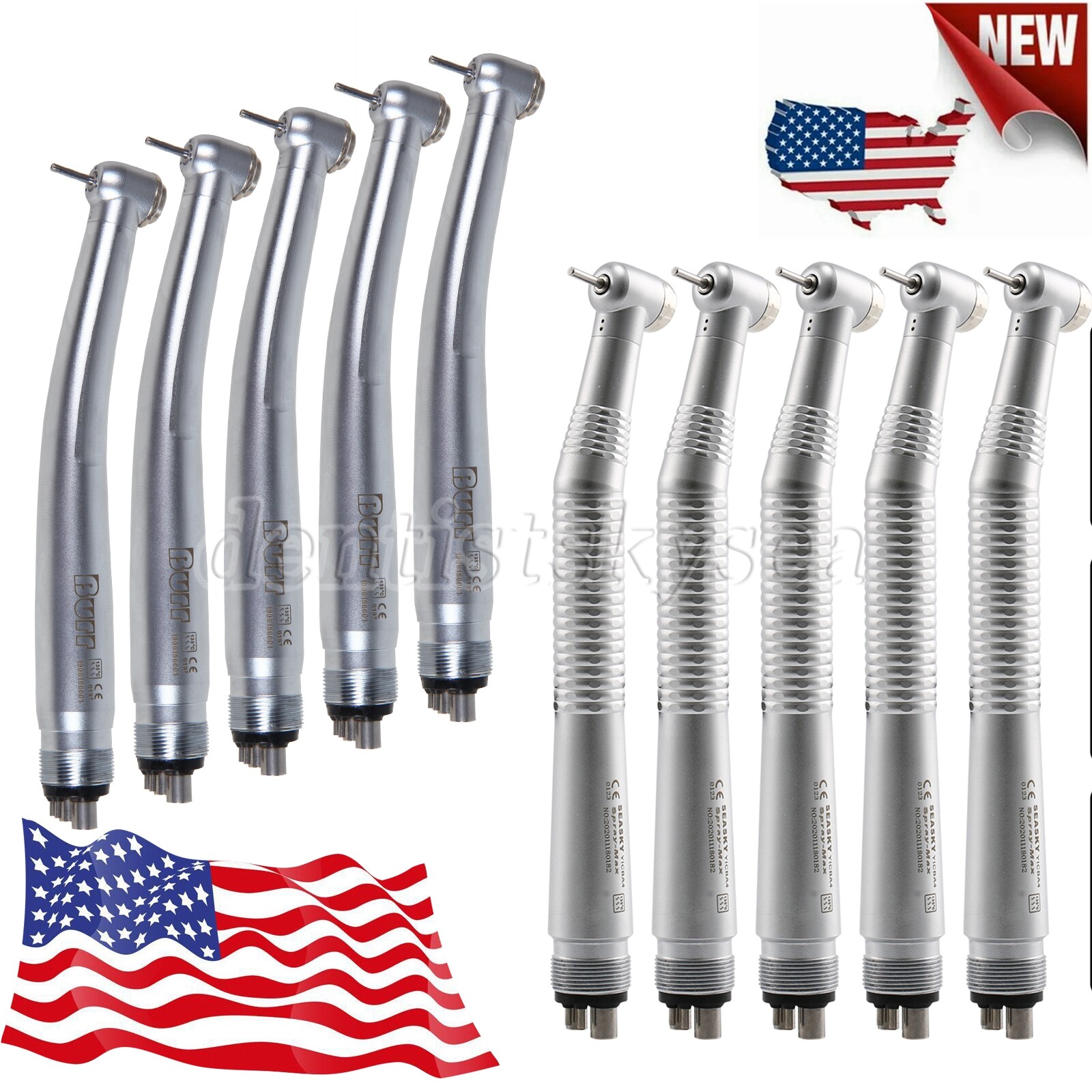 1-10* Turbina NSK PANA MAX Style Dental High Speed Handpiece 4Holes Y1BA4/U3BM