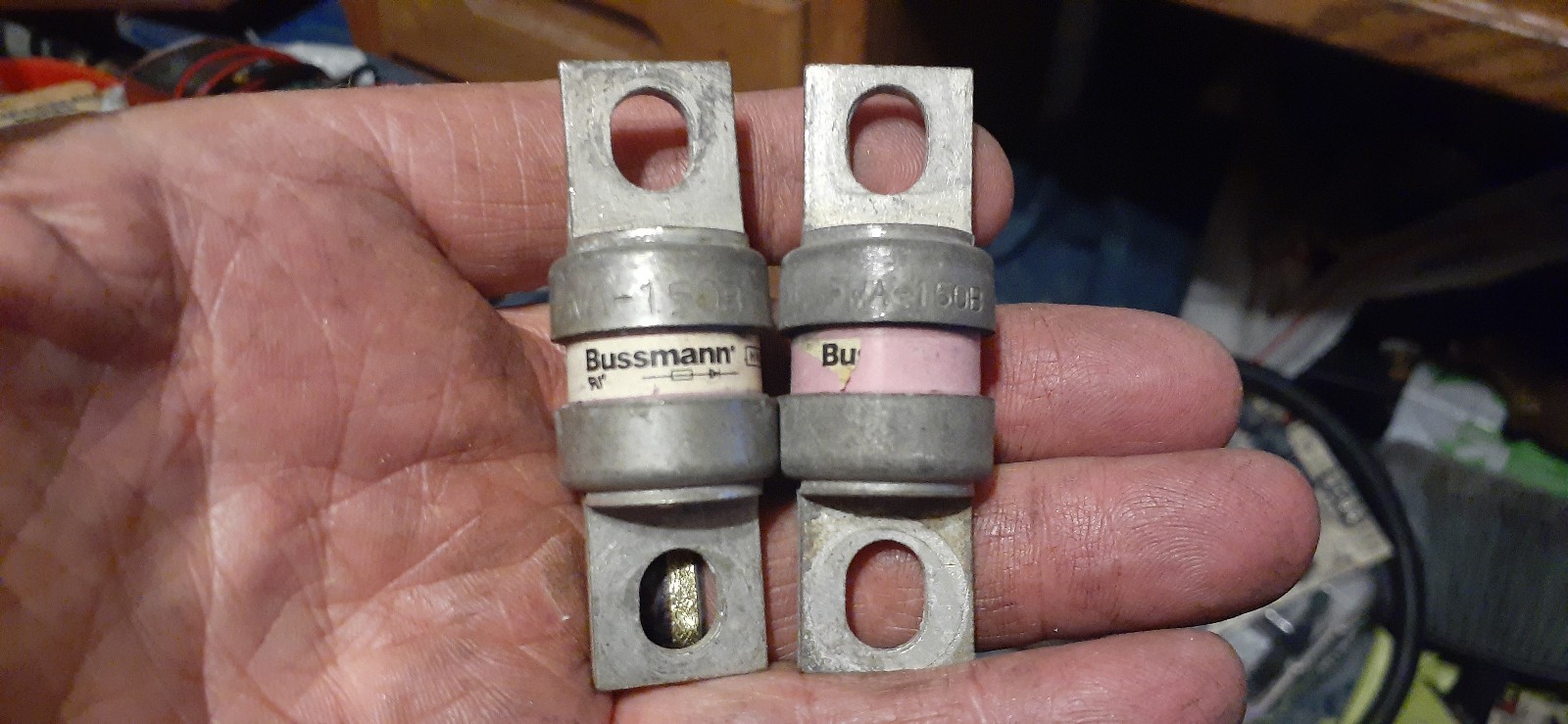 Lot of 2 Bussman FWA-150B, HRC Type, 150A, 150V a.c. Semiconductor Fuse, Fast…