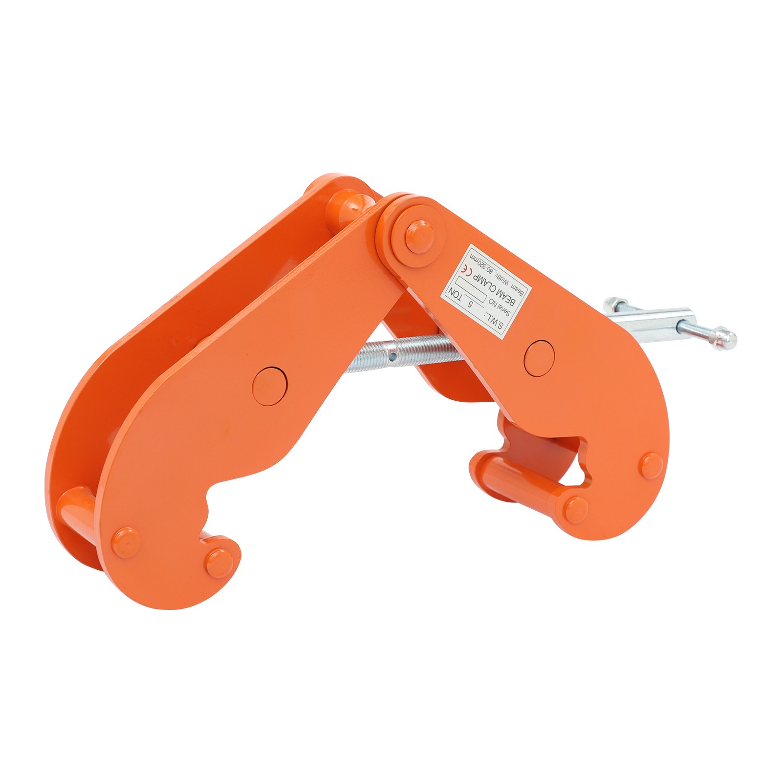 5T 11000lbs Heavy Duty Carbon Steel I-Beam Lifting Clamp with Adjustable Opening
