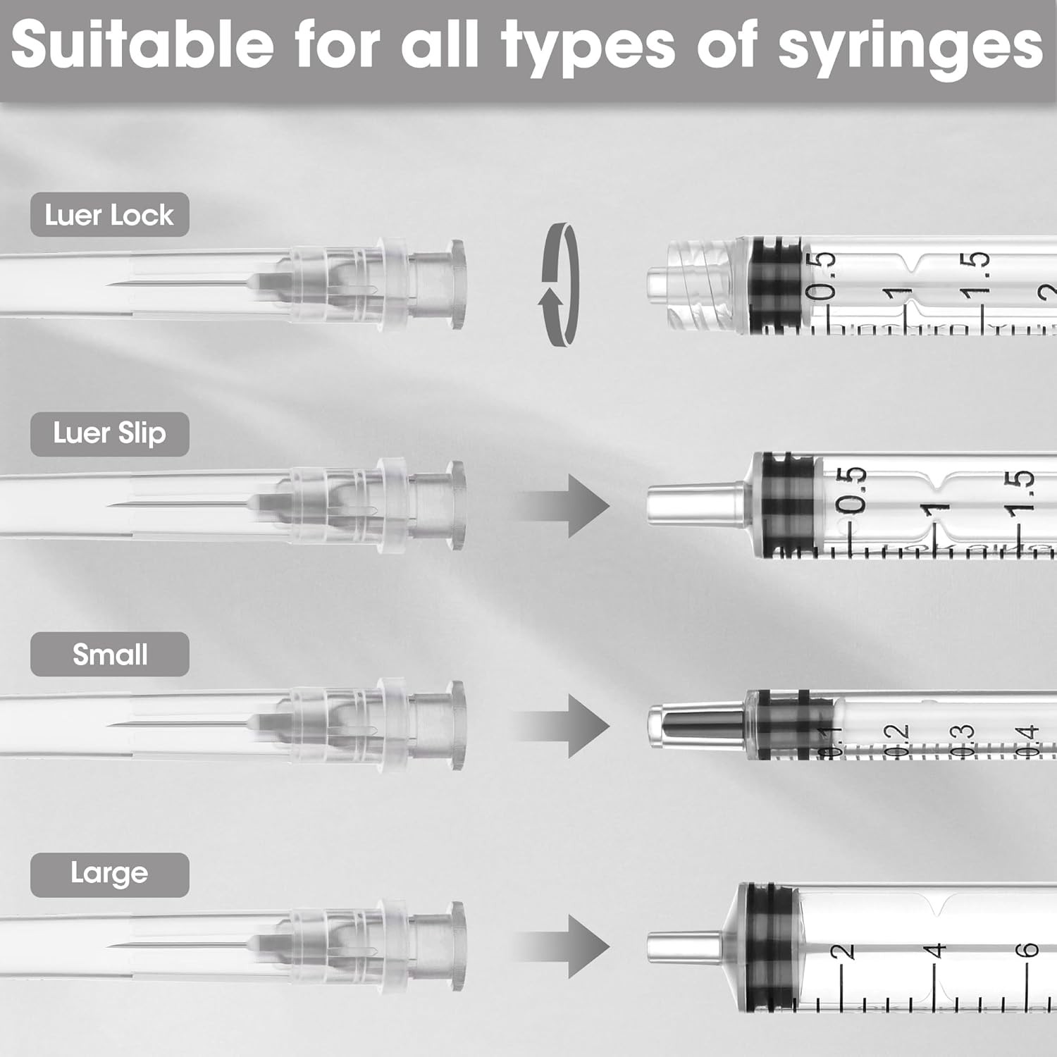 27Ga 1/2 Inch Luer Lock Needle Accessories with Cap for Scientific and Industria