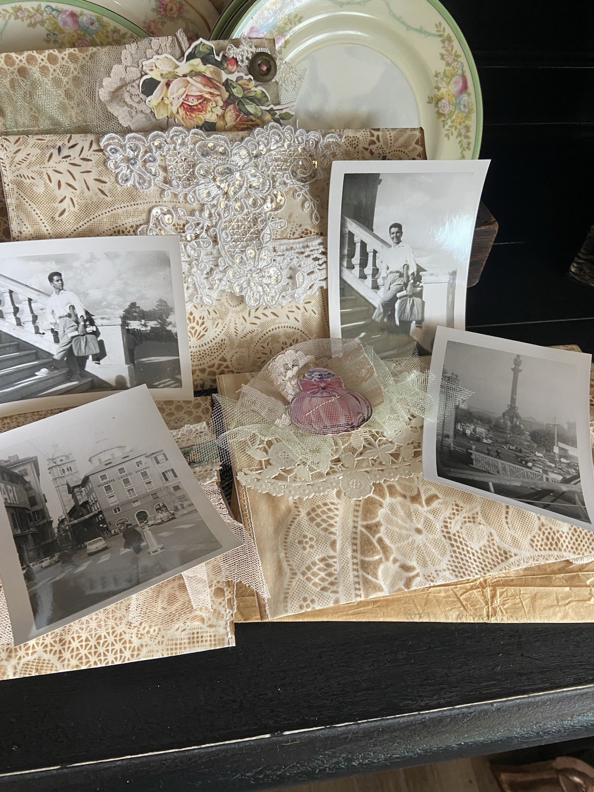 Love Letter Junk Journal Pouch Lot Of 7 Handmade Shabby Chic