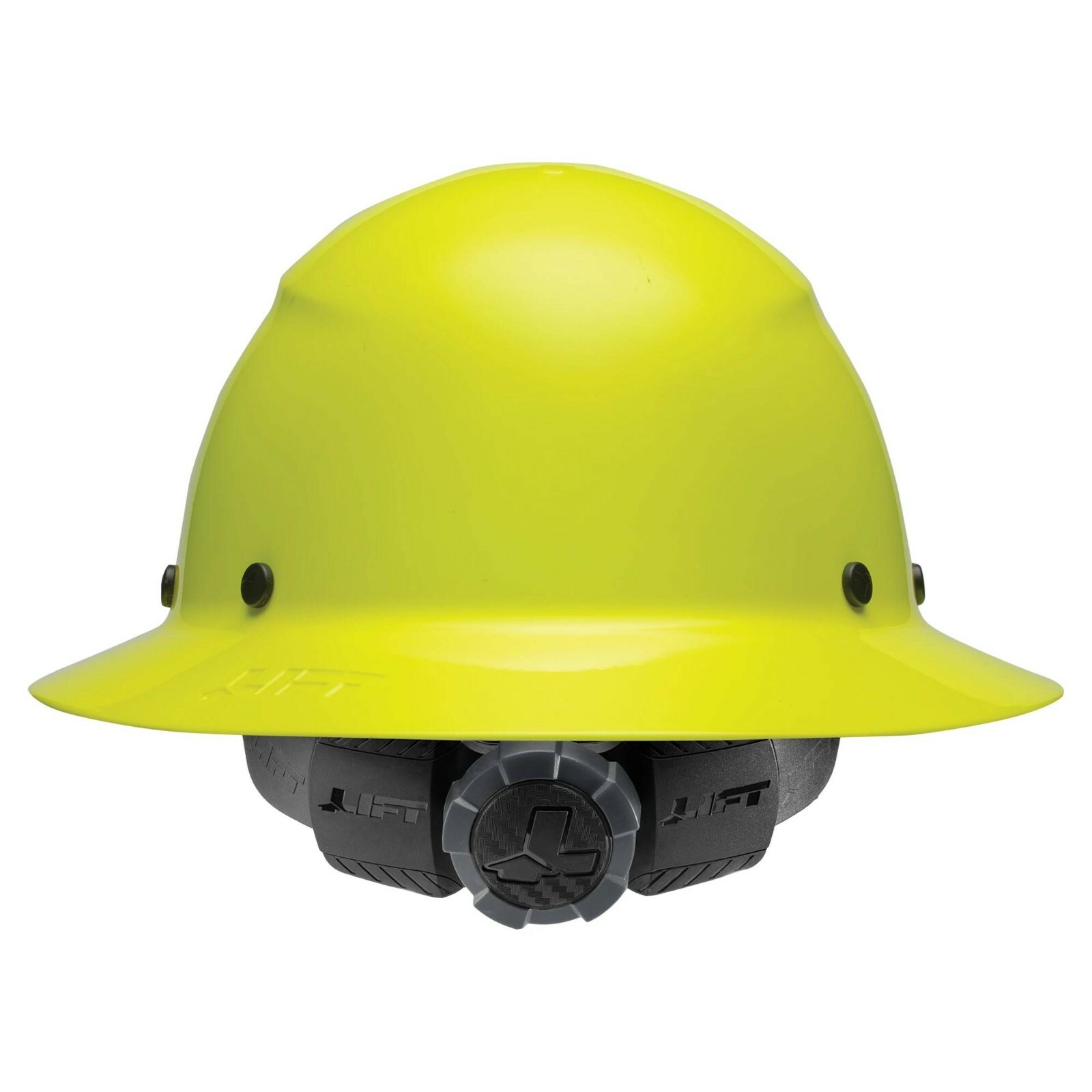 LIFT Safety DAX HiVis Yellow Full Brim Hard Hat w/ Ratchet Suspension