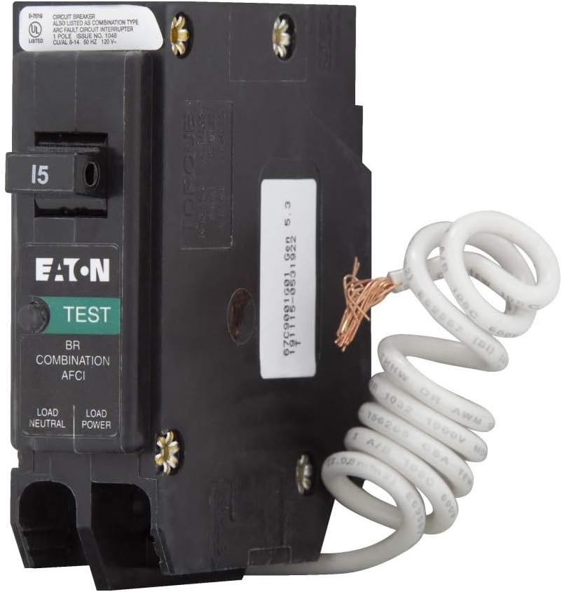 Eaton Cutler Hammer BRN115AF 15 Amp 1 Pole Combination AFCI Circuit Breaker NEW