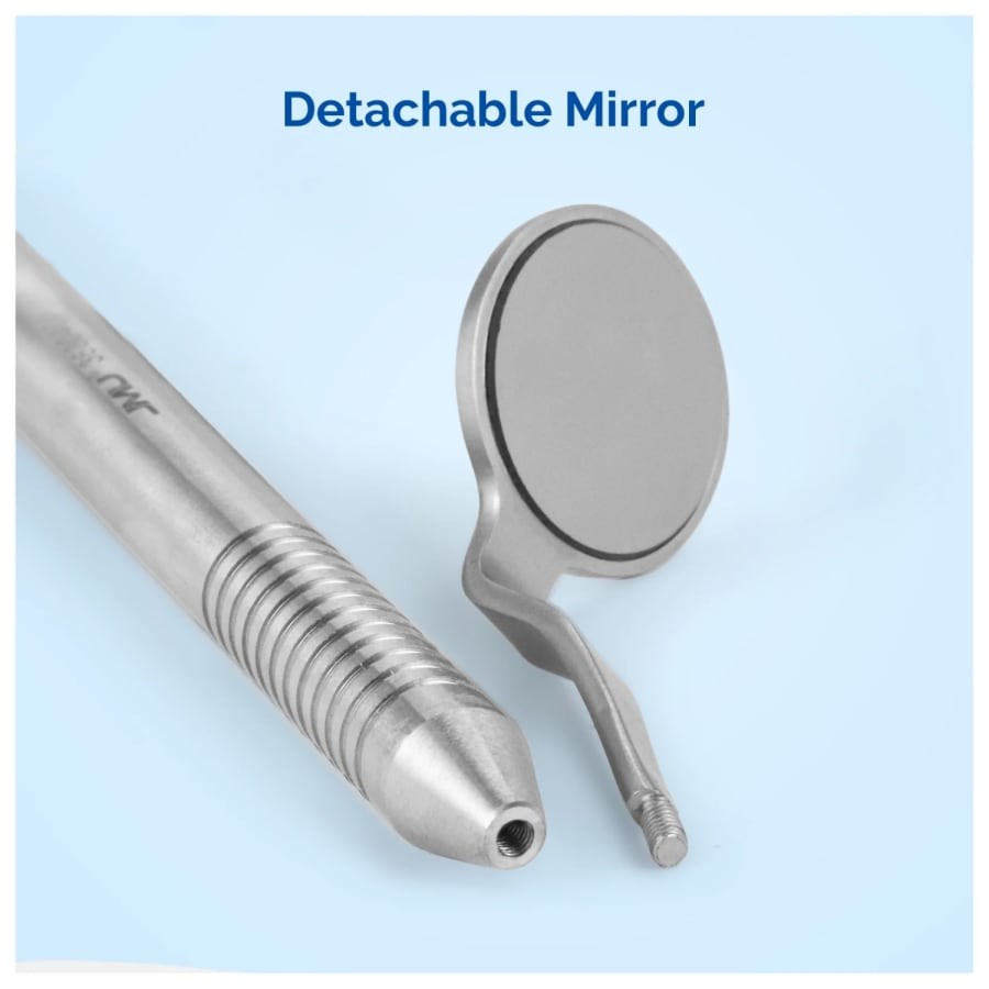 JMU Dental Mouth Mirror #5 Double Sided Stainless Steel Non Slip Handle Exam