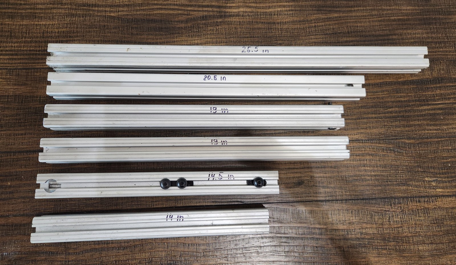 T-Slot Aluminum Extrusion Lot 6pc Mixed Profile CNC 3D Printer Frame Rail