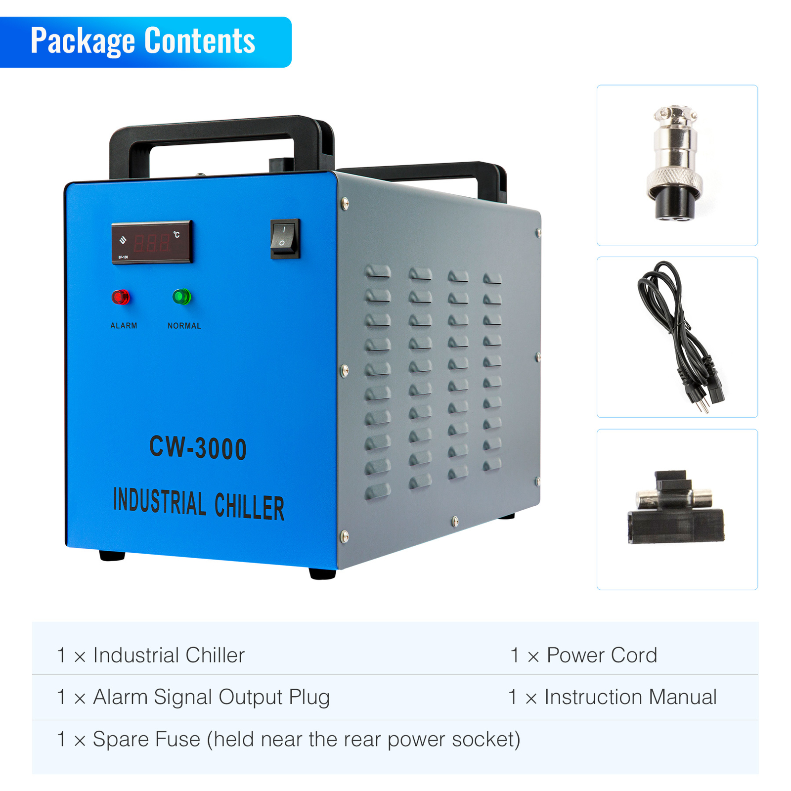 OMTech CW-3000 CW-5200 CW-5202 CW-6000 Water Chiller for CO2 Laser Engraver