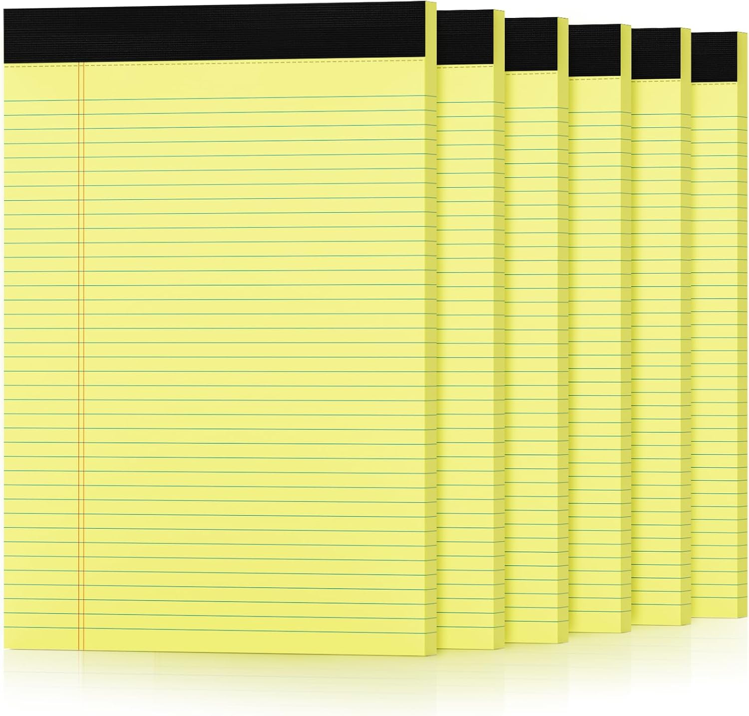 6 Pack Yellow Legal Pads 8.5 X 11 College Ruled Lined Writing Note Pads 8.5 X 11