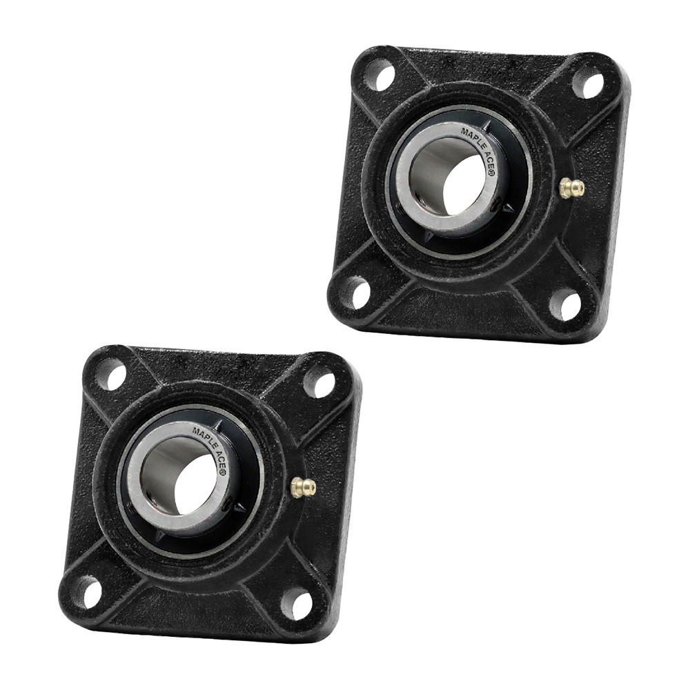 UCF208-24 Flange Bearing 1-1/2″ Bore, 4-Bolt Self-Aligning, Solid Base (Qty 2)