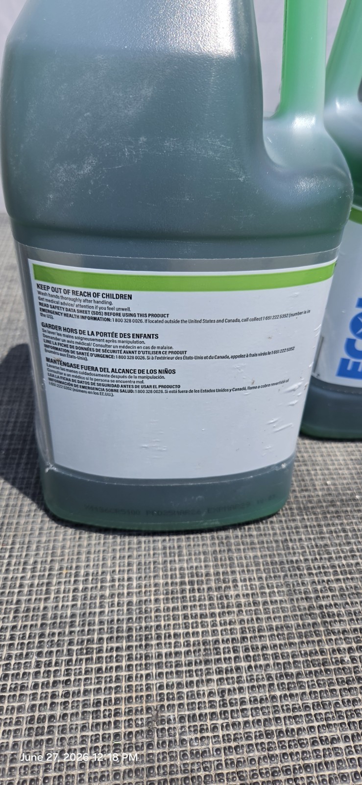 ECOLAB 6113722 Trupower All Purpose Dishmachine Rince Additive 2 Gallons