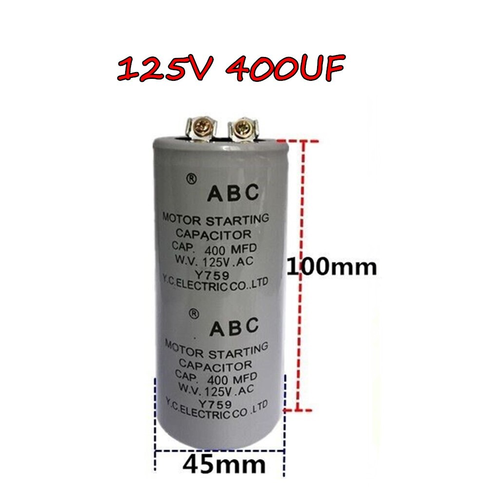 New 400mfd 400UF 125VAC ABC CD60 Motor Start Capacitor HVAC 125V