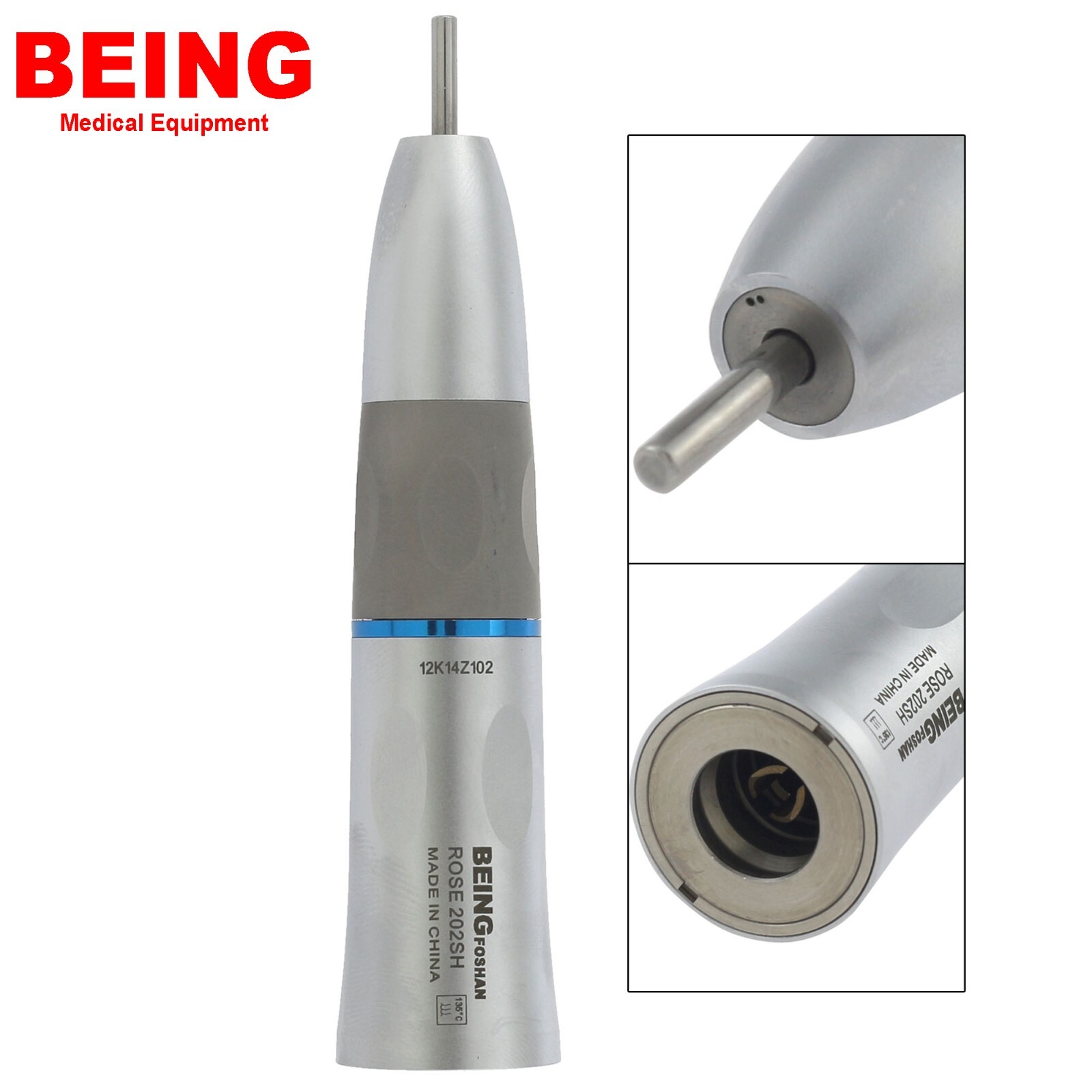 BEING Dental Low Speed Handpiece Contra Angle Air Motor 4H Straight NoseCone 202