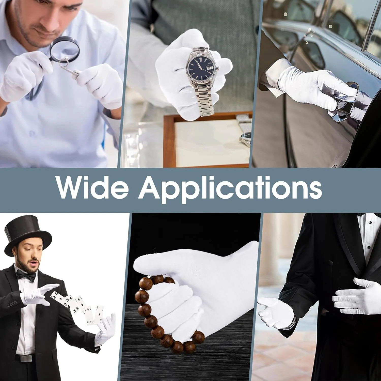 24 Pcs White Cotton Gloves for Dry Hands & Eczema, Moisturizing Sleeping Gloves
