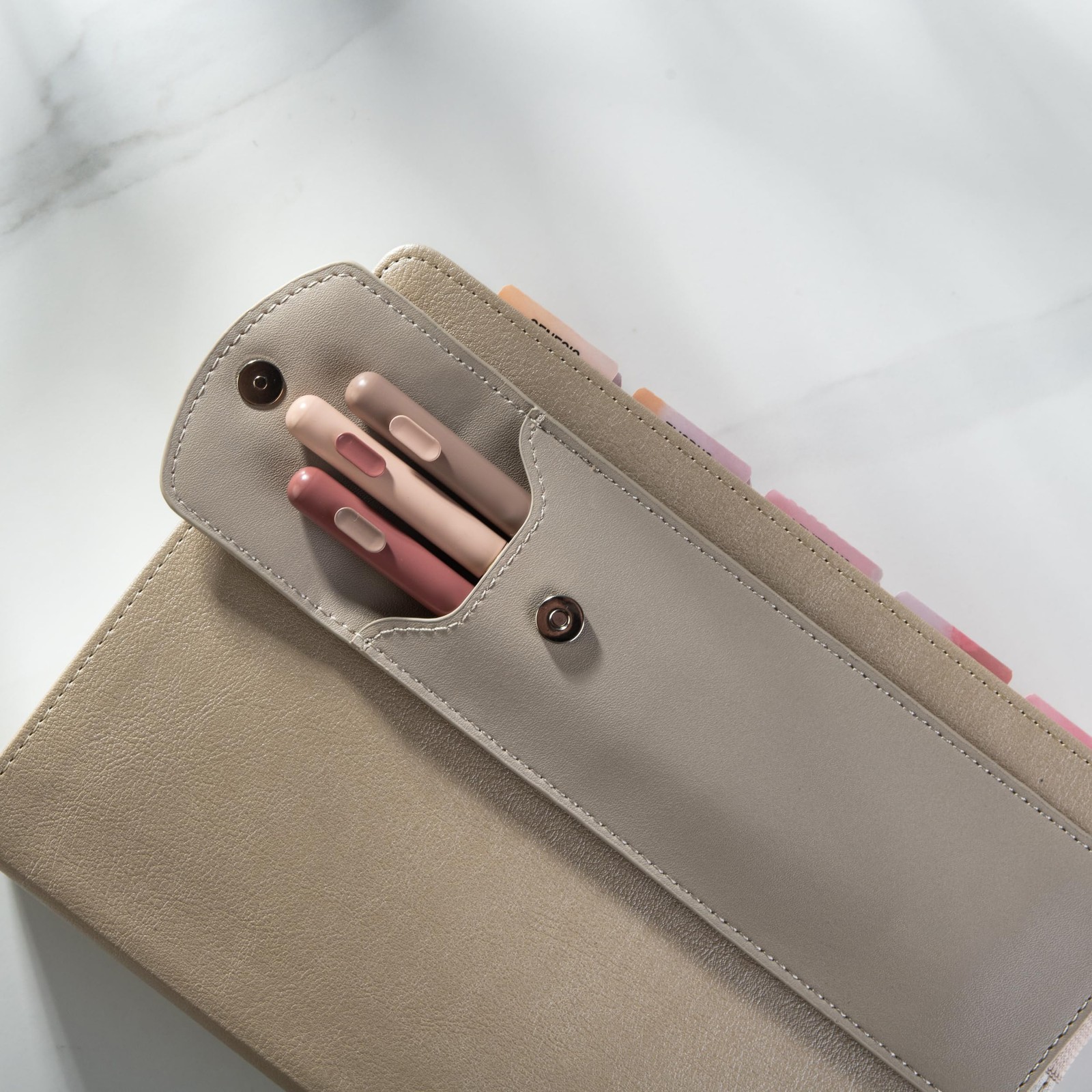 Pen Loop Elastic Band, Planner Pencil Holder, Journal Organizer Gray