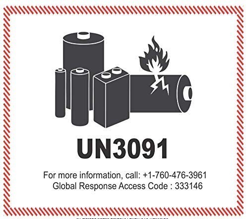 3091 Lithium Ion Battery Transport Caution Warning Labels Stickers, 250 per Roll