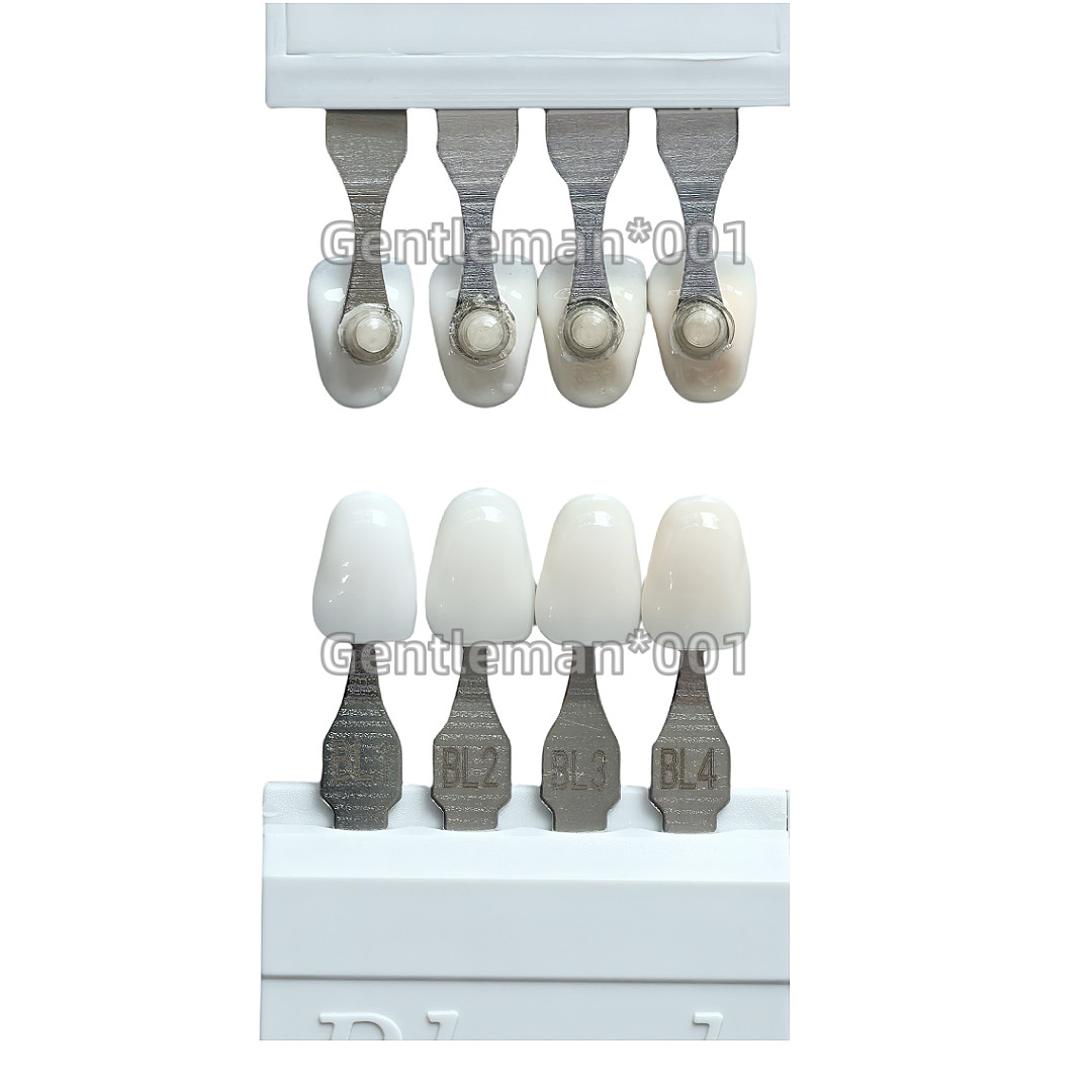 4Colors Dental Bleached Shade Guide Bleached Chart Teeth Whitening Based Vita