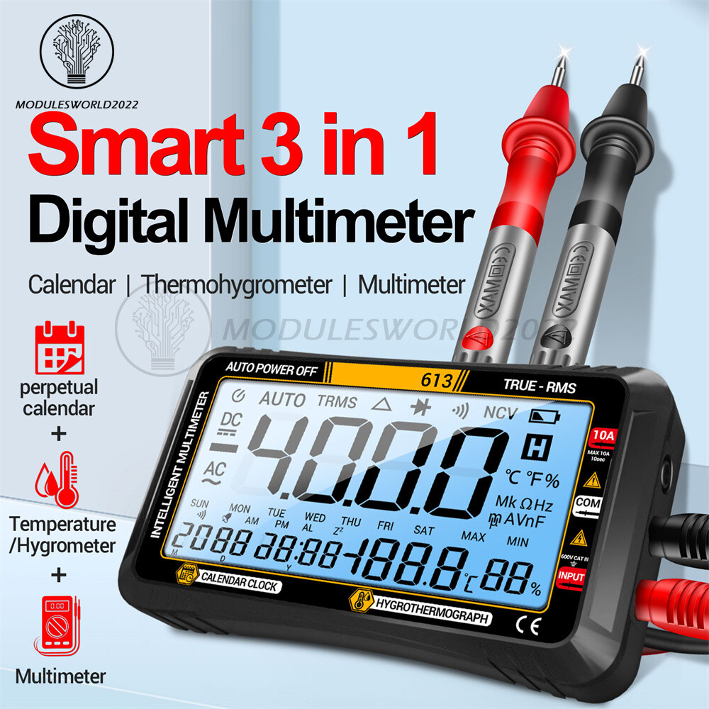 ANENG 612/613 Intelligent Digital Multimeter Calendar/ Thermohygrometer 3-in-1