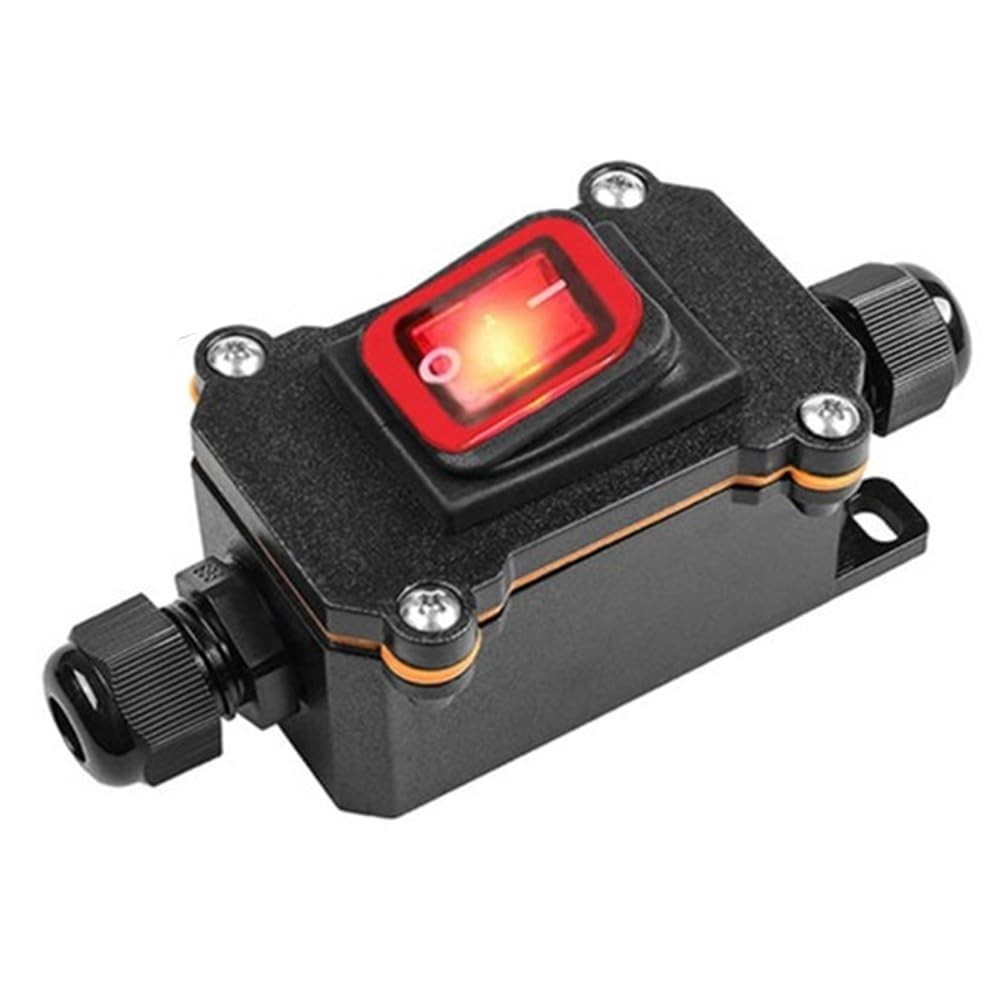 Waterproof Inline Cord Switch,DPST AC 20A-125V,16A-250V On Off Toggle SHIP