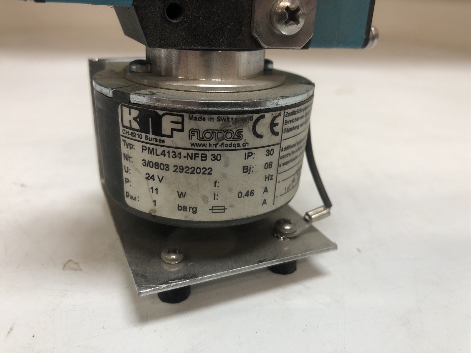 1 Used KNF PML4131-NFB 30 Diaphragm Liquid Pump 0.46A 24VDC, IP: 30, Bj: 08