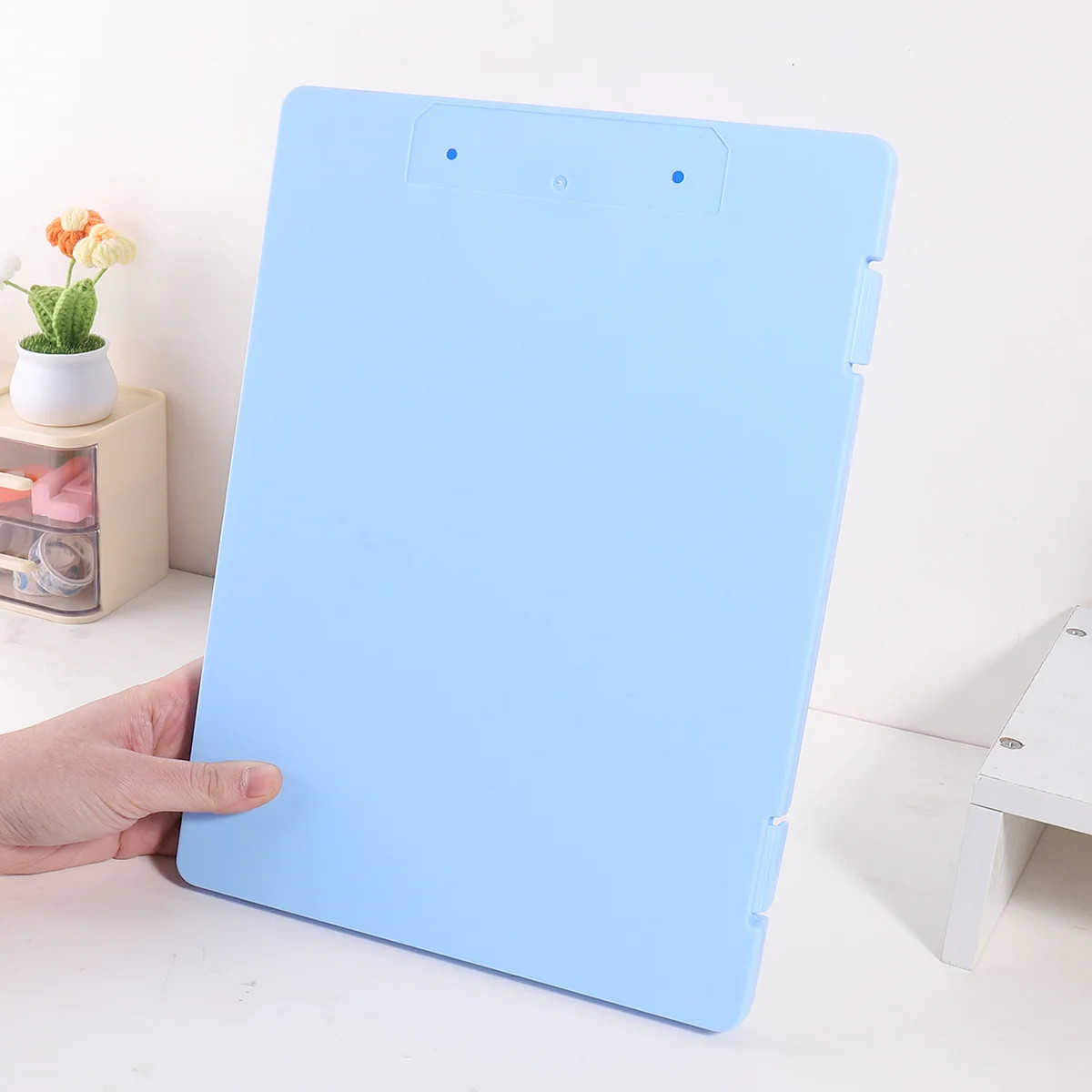 1Pc A4 Writing Board File Box, 2-In-1 A4 Document and Photo Multifunctional Stor