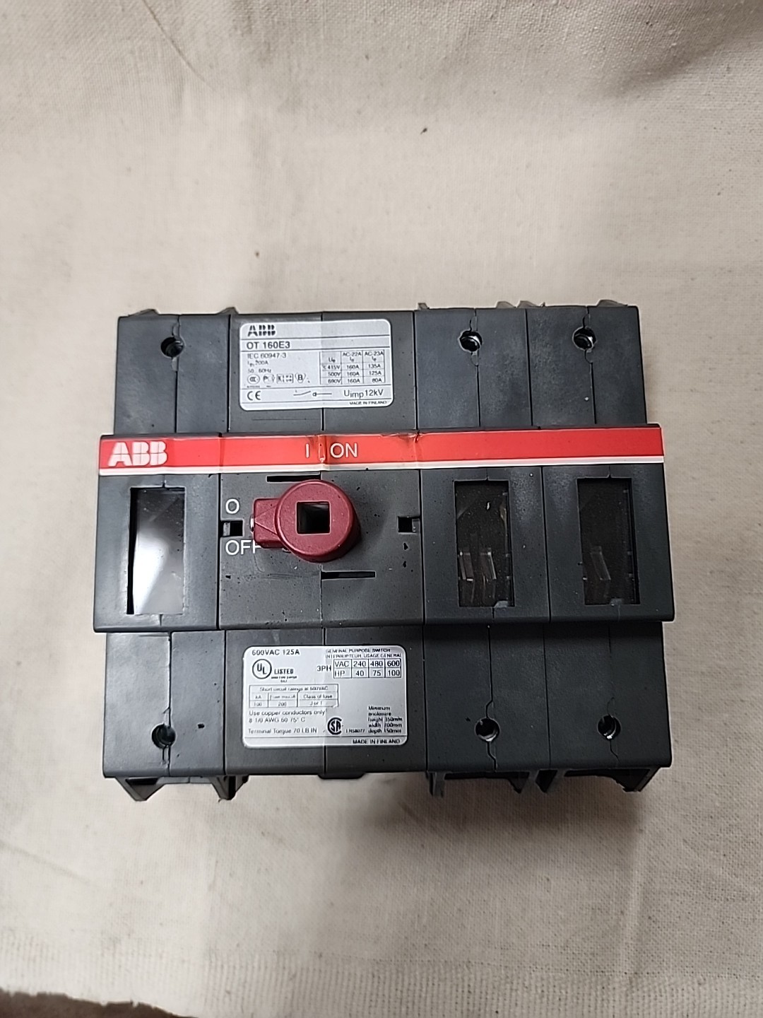 ABB OT160E3 DISCONNECT SWITCH