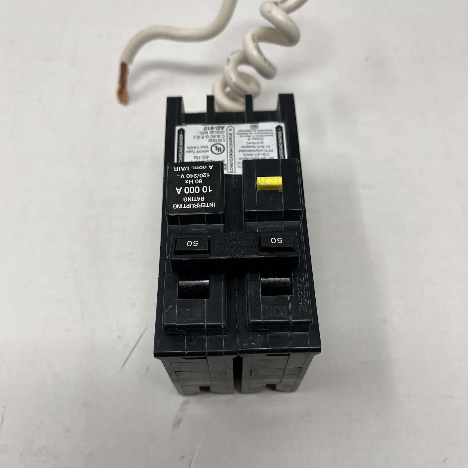 Used Square D HOM250GFIC 50A Amp Circuit Breaker 2 Pole