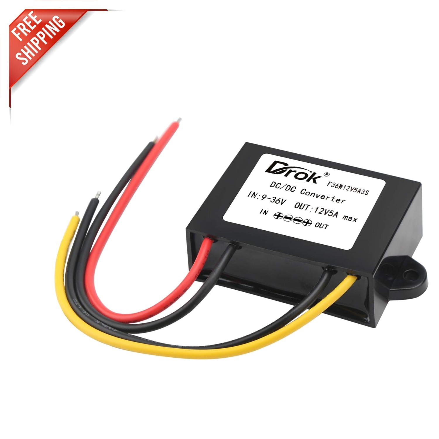 Durable 12V Step-Up/Step-Down Voltage Regulator for Electronics & Car Audio