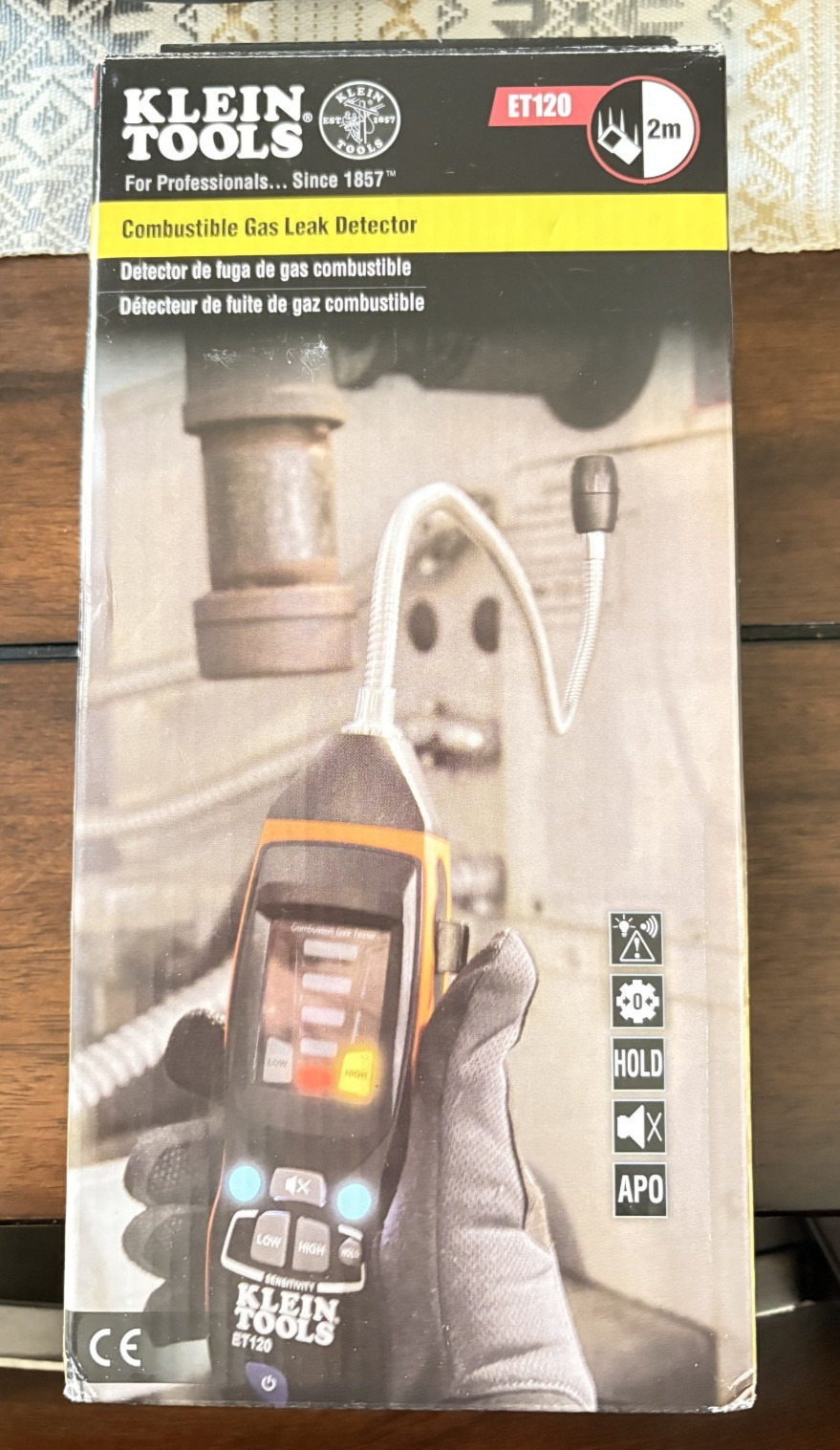 NEW- open box- Klein Tools ET120 Combustible Gas Leak Detector