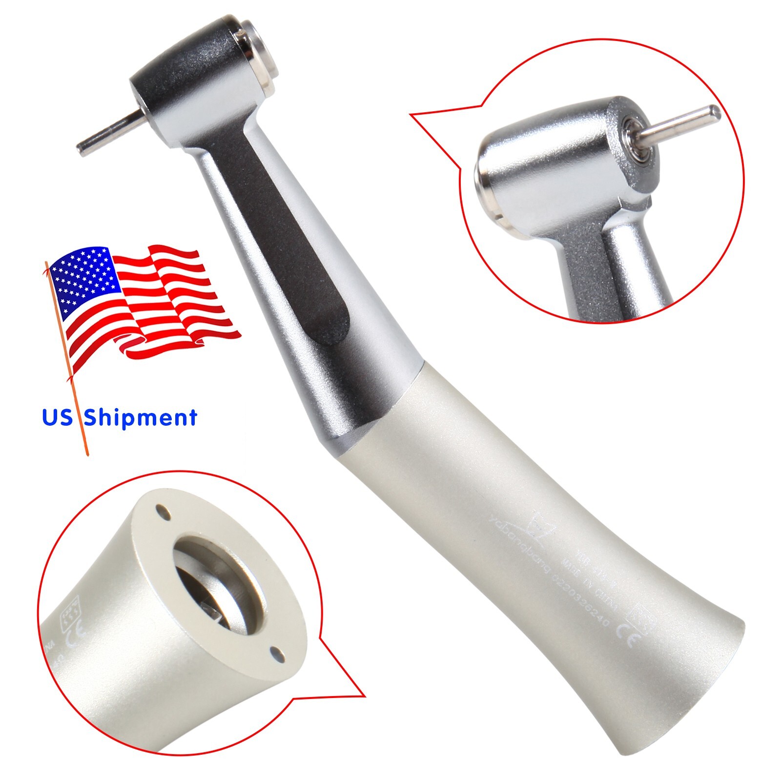 Low Speed Contra Angle Handpiece Push Fit FG 1.6mm Burs E-type Dental