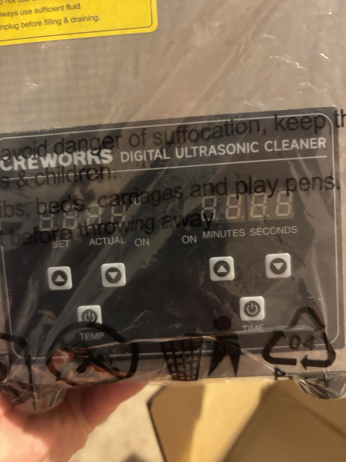 CREWORKS 2L JX-010S Ultrasonic Cleaner with Timer Heating Machine Sonic Cleaner