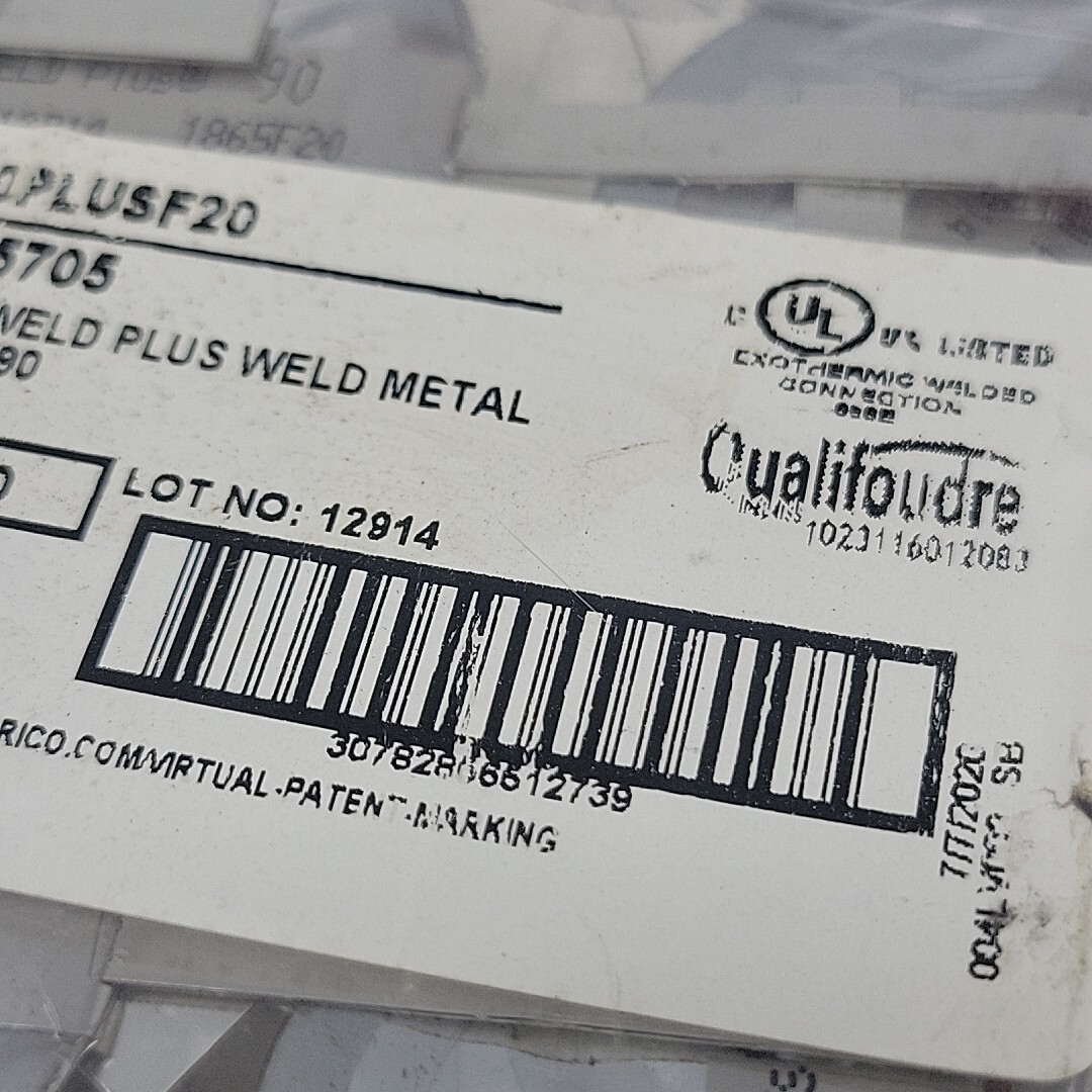 NVENT ERICO CADWELD 90PLUSF20 WELDING MATERIAL F20 #90 FULL SET OF 10 PCS.