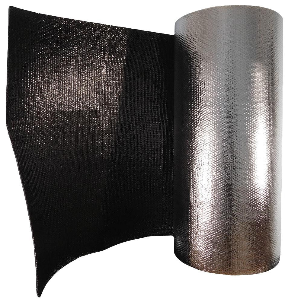 REFLECTIVE BLACK / SILVER FOIL Double BUBBLE Foil Insulation Roll 2X25 50SF R8